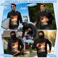 thumbnail image 5 of SEANATIVE Long Sleeve Fishing Hoodie for Men UV Protection Tops Breathable Lightweight Athletic Shirt Outdoor Sport Apparel for Outdoor Fishing Lovers, XL, Palm Tree Sunset Beach Orange, 5 of 7