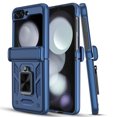 thumbnail image 3 of Elegant Choise Case with Screen Protector for Samsung Galaxy Z Flip 5 5G Shockproof Phone Cover with Slide Camera Lens Protector and Ring Stand, Blue, 3 of 18