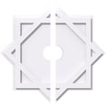 thumbnail image 1 of Ekena Millwork CMP26AL2-04000 26 Pouces OD x 4 Pouces ID Carré Axel Architectural Grade Médaillon de Plafond Contemporain PVC - 2 Pièces, 1 of 1