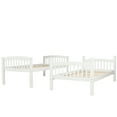 thumbnail image 4 of DreamBuck, Twin over Twin Bunk Bed, Solid Wood Bunk Bed with Ladder, Low Bunk Bed, Pinewood Bunkbed for Bedroom, Convertible to 2 Separated Beds, No Box Spring Needed, White, 4 of 8