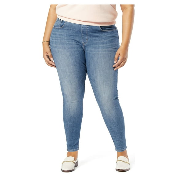 Signature by Levi Strauss & Co. Women's Plus Simply Stretch Shaping Pull-On Skinny Jeans