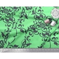 thumbnail image 3 of Soimoi polyester Crepe Fabric Leaves & Filigree Damask Decor Fabric Printed Yard 42 Inch Wide, 3 of 3