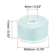 thumbnail image 2 of Uxcell Prewound Bobbin Thread with Storage Case for Embroidery and Sewing Machine, Light Cyan 25 Pack, 2 of 6