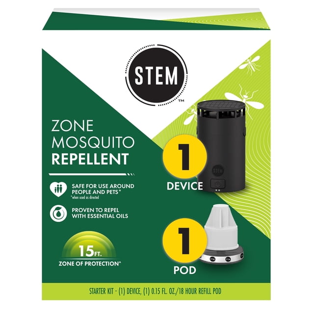 Dispositivo repelente de mosquitos STEM Zone con cargador solar y cápsula