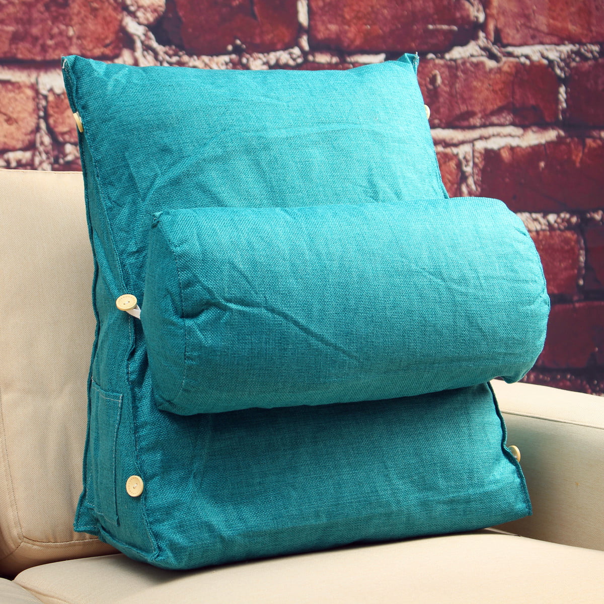 Wedge Pillow, Adjustable Support Cushion, Headrest Backrest Triangle Back Wedge Cushion Lumbar