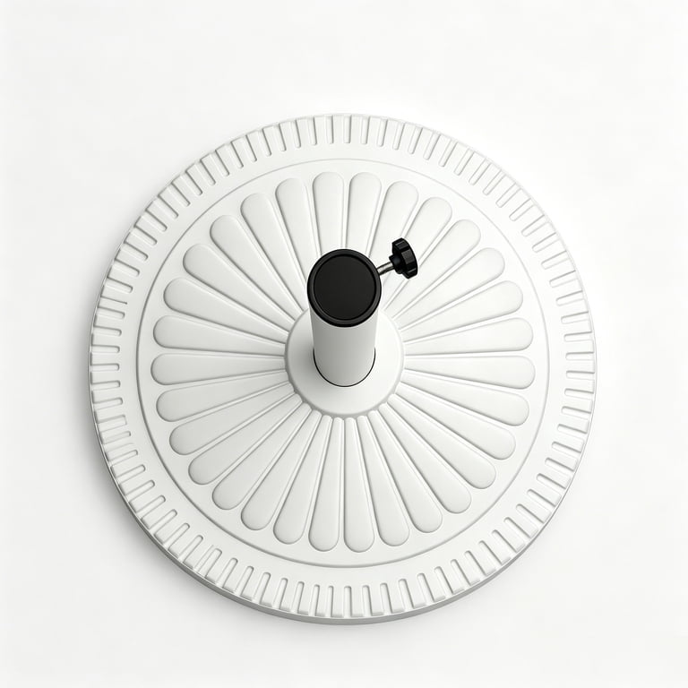 KOOL White Umbrella Base, 22 lbs, Round photo 2