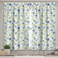 thumbnail image 2 of Ambesonne Green Flower Valance & Curtain, Ornate Rose Buds, 55"x24", Blue Pale Green White, 2 of 6