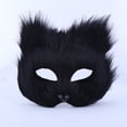 thumbnail image 2 of Máscara de mascarada de animales para hombres y mujeres, media cara, accesorios de actuación para Halloween, Liaozhai, pequeño zorro, 2 of 5