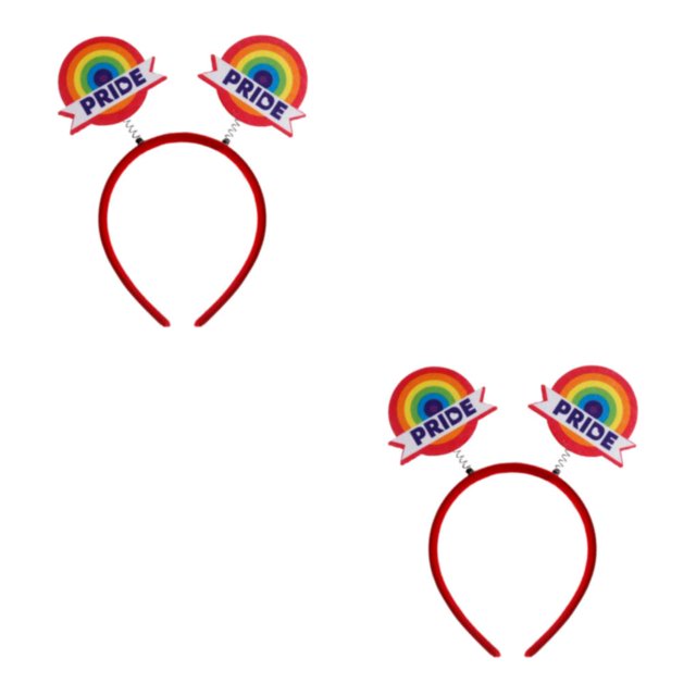 Guardurnaity Colorful Headband Photo Props Adultos Headwear Universal Headwear Maquillaje Fiesta Decoración de Halloween anillo de iris anillo arcoiris 2Conjunto