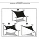 thumbnail image 5 of 3 X 4 Meter Waterproof Sun Shade Sail Outdoor Awnings For Garden Yard Sails Pool Partio Sun-shelter, 5 of 5