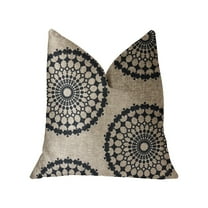 Plutus 18" x 18" Cascade Luxury Throw Pillow in Gold Green and Beige