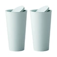 thumbnail image 1 of Miangastore 2pcs Prcatical Garbage Bin Car Mounted Trash Can Car Mini Trash Can Round Auto Storage Box (Light Green), 1 of 8