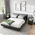 thumbnail image 2 of Superjoe Tall Nightstand Set of 1, Side Table with 2 Drawers and Open Shelf Top, Bedside Table with Solid Feet, Modern Night Stand End Table for Bedroom, Living Room, Home Office, Black, 2 of 9