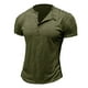 thumbnail image 1 of pstuiky camisetas para hombre, Camiseta de manga corta para hombre, estilo casual, lisa, con cuello redondo y botones camisetas de hombre l, 1 of 4