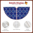 thumbnail image 3 of Sikiie Blue Gold Grid Lantern Shapes Nativity Christmas Tree Skirt, Jesus Christian Winter Holiday Tree Mat Decoration(30-48IN)36", 3 of 6