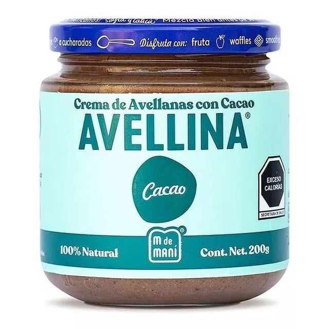 Avellina Crema De Avellanas Con Cacao 200g M De Maní