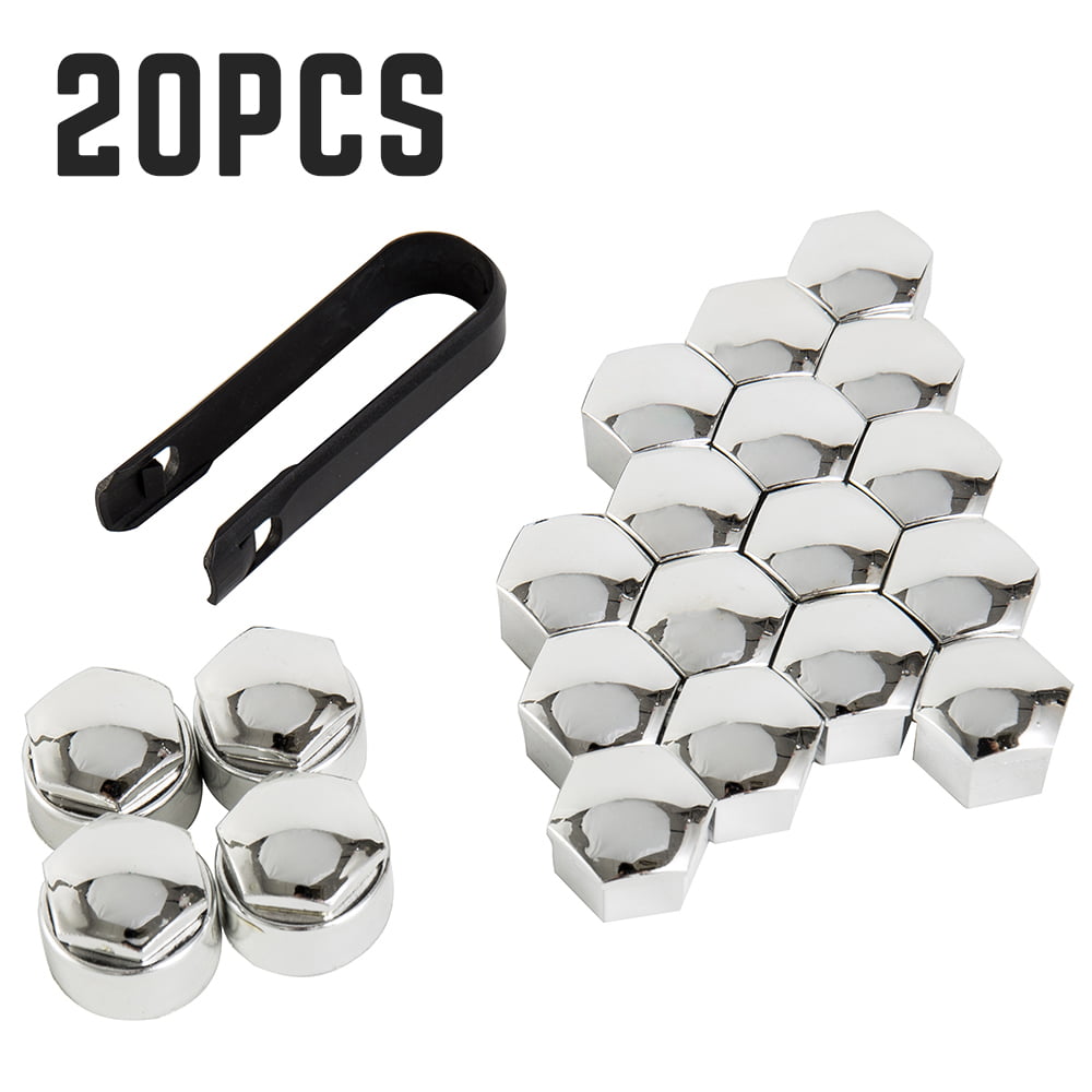 17mm Chrome wheel bolts nuts lugs Caps Covers for Saab Set of 20 