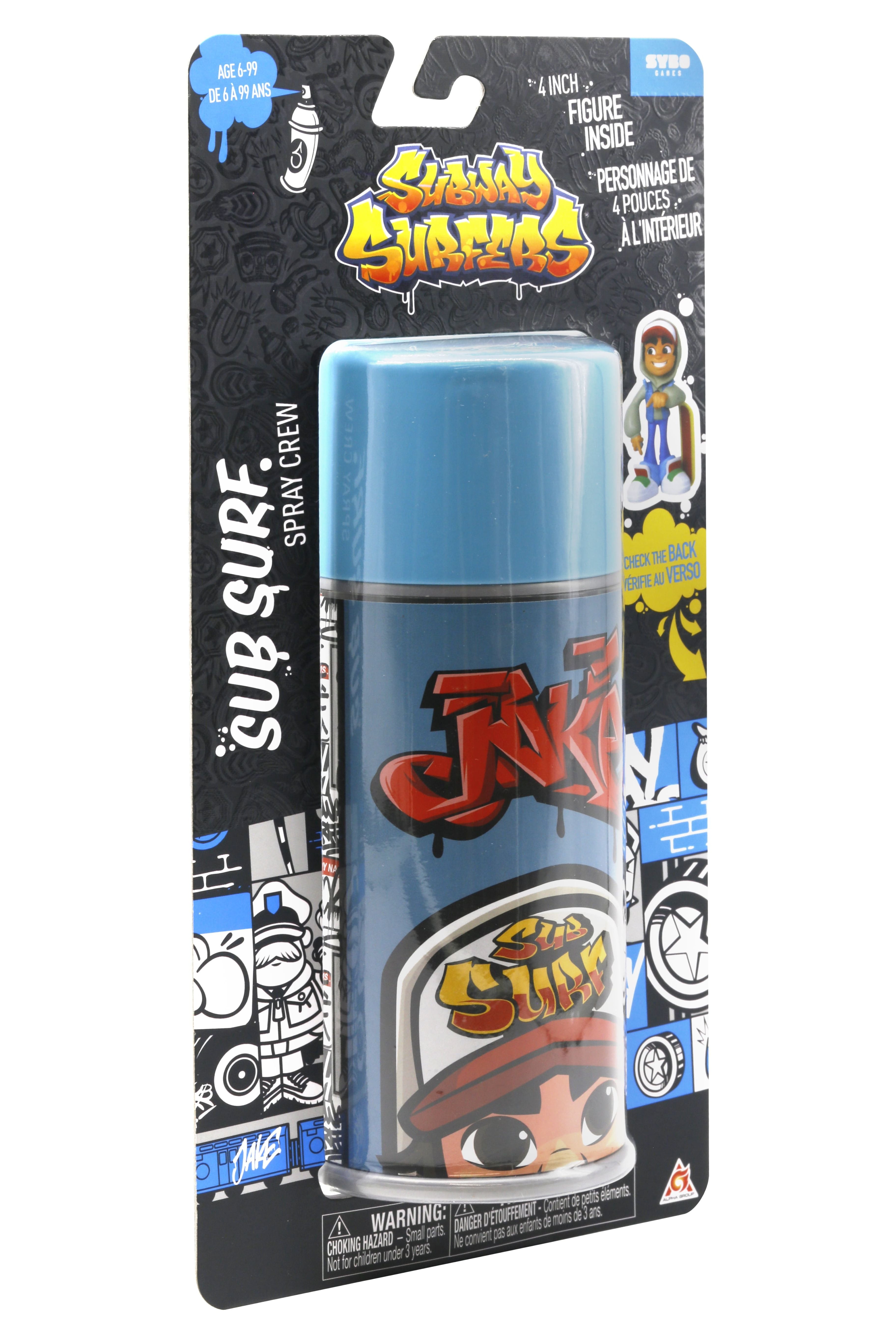 SUBWAY SURFERS Game Sub Surf Spray Crew 4 VINYL FIGURE Jake Spray Can  *NEW*