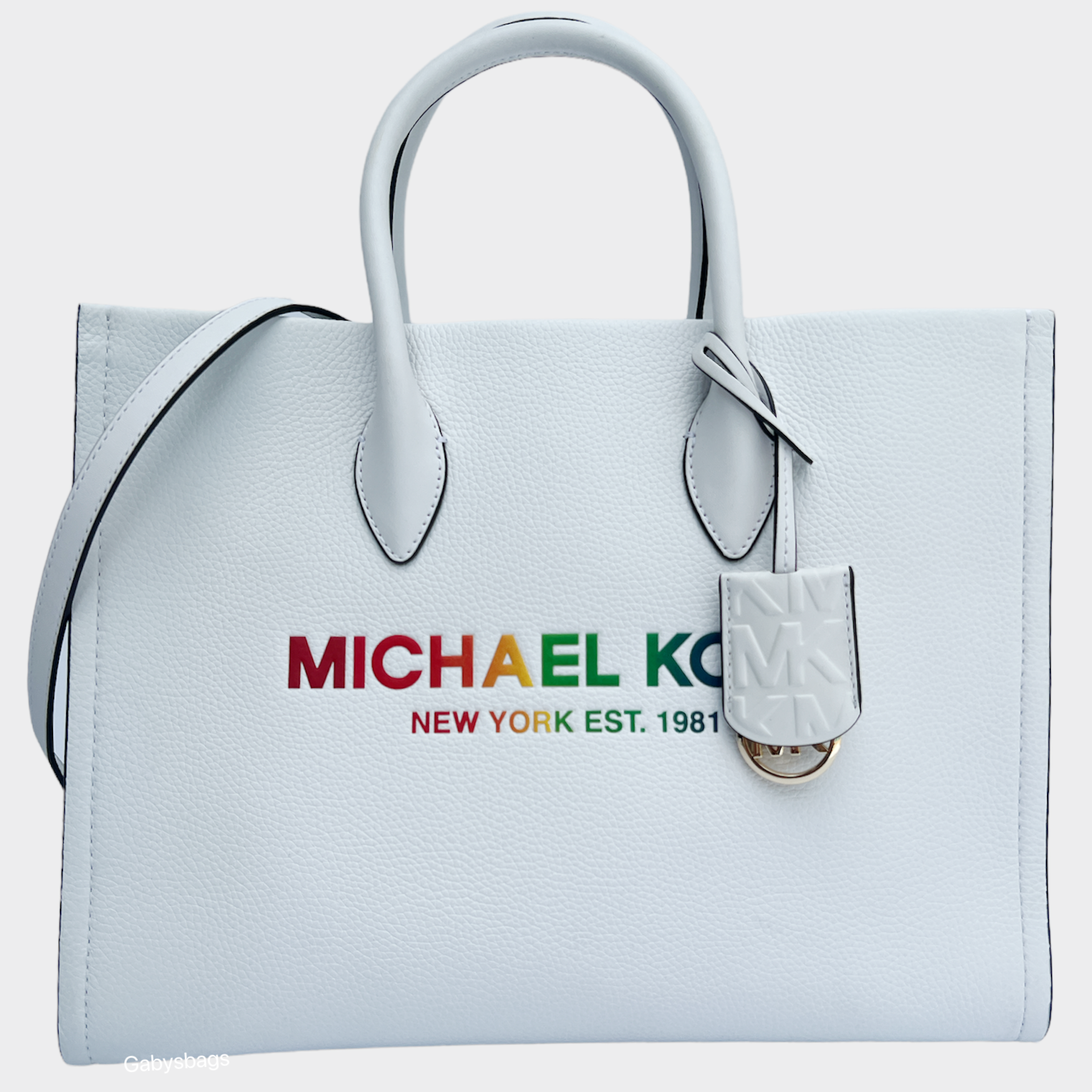 michael kors white rainbow bag