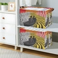 thumbnail image 2 of Yayeee Foldable Storage Basket for Shelves with Handles Waterproof Cloth Bins, Abstract Boat, 2 of 7