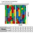 thumbnail image 3 of ICMOLYYENLO Kids Building Blocks Toy Curtains for Kids Room W42 x L45 Inch Rod Pocket Contour Plastic Colorful Toy Bricks Geometric Print Pattern Curtains for Boys Girls Bedroom 2 Panels, 3 of 8