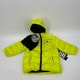 thumbnail image 3 of iXtreme Toddler's Reflective Puffer Coat & Black Beanie Set Neon Yellow 2T NWT, 3 of 10
