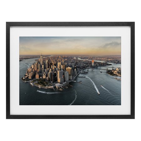 Stupell Industries Manhattan From Above Black Framed Print Under Glass design by Scott Stulberg