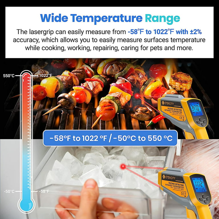 Etekcity 1022D Dual Laser Digital Infrared Thermometer Temperature -  Walmart.com