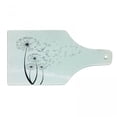 thumbnail image 1 of Dandelion Cutting Board, Monochrome Dandelions Blowing in the Wind Fluffy Flower Romance Theme, Tempered Glass Cutting and Serving Board, Wine Bottle Shape, White Charcoal Grey, by Ambesonne, 1 of 1