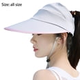 thumbnail image 2 of Sombrero para el sol plegable de ala ancha con cremallera, gorra para el cuello con bloqueo UV, sombrero para el sol para la playa al aire libre de verano, 2 of 5
