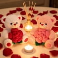 thumbnail image 6 of Larger Size Plush Bear with Heart Details - Valentine's Day Themed Stuffed Toy - Soft and Huggable Gift for Romantic Celebrations, 6 of 8