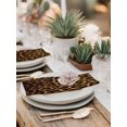 thumbnail image 5 of Brown Leopard Print Cloth Napkins Set of 8 Reusable Dinner Napkins, Classic Abstract Animal Patterned Cocktail Napkin Washable Table Napkins for Wedding/Holiday Party/Baby Shower 20"x20", 5 of 7