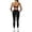 Black_with Pocket, variant on PISONIC Two Piece Workout Sets For Women Sport Bra Matching High Waist Scrunch Butt Leggings Gym Yoga Active Wear Outfits