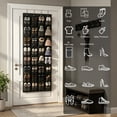 thumbnail image 3 of UHIAGREE Over the Door Shoe Organizer,Hanging Shoe Rack with 40 Large Breathable Mesh Pockets(Black), 3 of 7