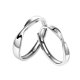 thumbnail image 2 of Anillo de pareja Mobius para hombres y mujeres, un par de anillos abiertos y lisos de imitación de plata de ley S925, anillo con nicho, 2 of 4