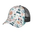 thumbnail image 6 of Lsque Eiffel Tower Printed Trucker Hat - Baseball Cap for Men Women - Breathable Mesh Side, Adjustable Fit - for Casual Wear, 6 of 7