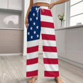 thumbnail image 2 of Abstract USA Flag Pajama Pants Comfortable Elastic Waist Pajamas Fashion Sleepwear Bottoms Plus Size Homewear, 2 of 6
