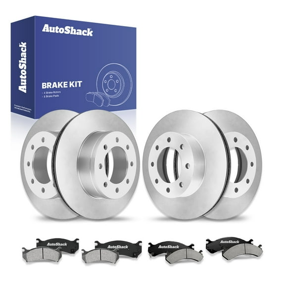 AutoShack Front & Rear Brake Rotors Ceramic Brake Pads | Replacement For Hummer H2 Chevrolet Suburban 2500 Silverado 1500 HD Classic GMC Yukon XL 2500 Sierra 1500 HD Classic V8 | 12-PC Brake Kit