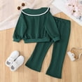 thumbnail image 4 of TOWED22 Toddler Girl Fall Winter Clothes Baby Crewneck Print Sweatshirts Pants Set Long Sleeve Outfits Set,AG,10-12 Y, 4 of 9