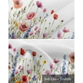thumbnail image 6 of Faux Linen Valances for Windows Colorful Poppy Watercolor Floral Curtains Valance Light Filtering Rod Pocket Small Window Treatment for Kitchen Living Room Bedroom 42x18In, 6 of 6