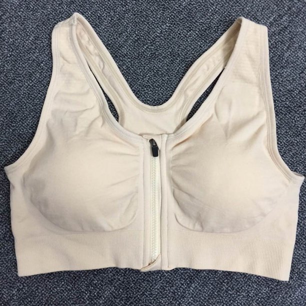 Sujetador deportivo con cremallera frontal, profesional, a prueba de golpes, transpirable, sin aros, ropa interior deportiva para yoga para mujer