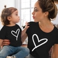 thumbnail image 2 of Odeerbi Mommy And Me Tops Matching Outfits Kids Boy Girls Clothes Love Print Short Sleeve T-shirts Tops Blouse, 2 of 5
