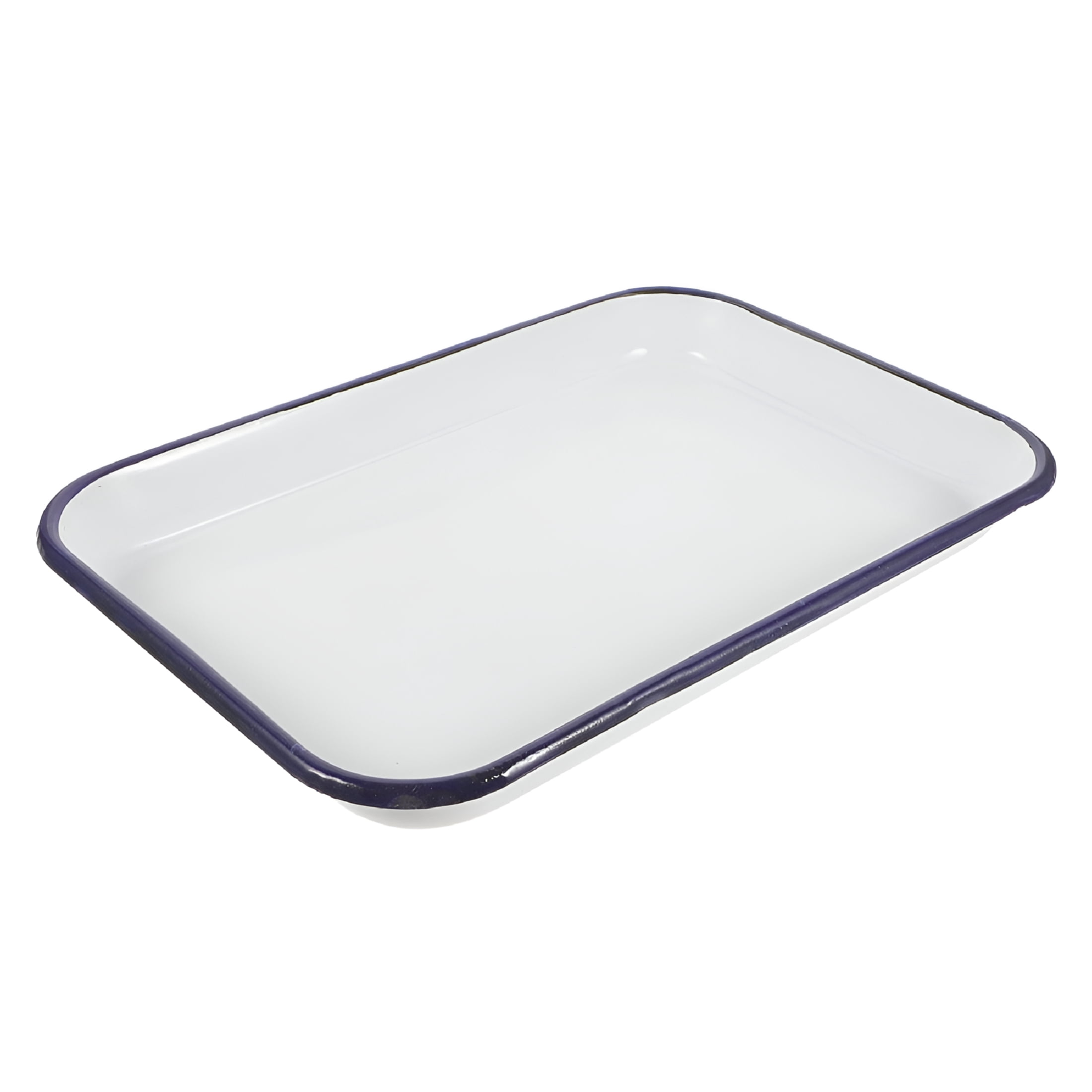 ACDANC Enamel Baking Sheet Pan - White Ceramic Cookie Sheet Non-stick Jellys Rolls Pan Rectangular Serving Tray Enamel Dish Pancake Oven Tray for Kitchen