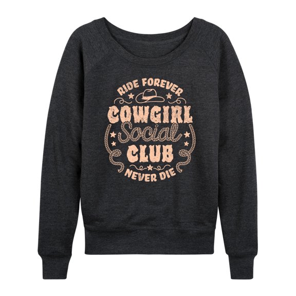 Instant Message - Cowgirl Social Club - Women's Lightweight French Terry Long Sleeve Shirt