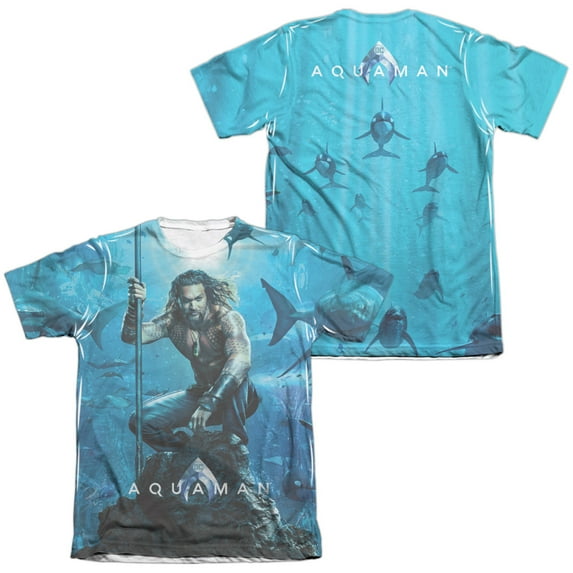 Aquaman Movie - Poster (Front/Back Print) - Short Sleeve Shirt - XXX-Large