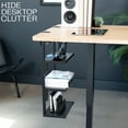 thumbnail image 4 of VIVO Black Clamp-on 13" Above or Below Desk 3-Tier Shelving Unit, Desk Organizer, 4 of 8
