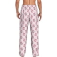 thumbnail image 3 of Uemuo Pink Disco Ball Pattern Men's Wide Leg Palazzo Lounge Pants with Pockets Light Weight Loose Comfy Casual Pajama Pants-XX-Large, 3 of 9