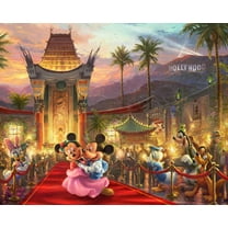 David Textiles Disney Dreams Mickey & Minnie Mouse in Hollywood Digital 35" Panel 100% Cotton Fabric by The Panel