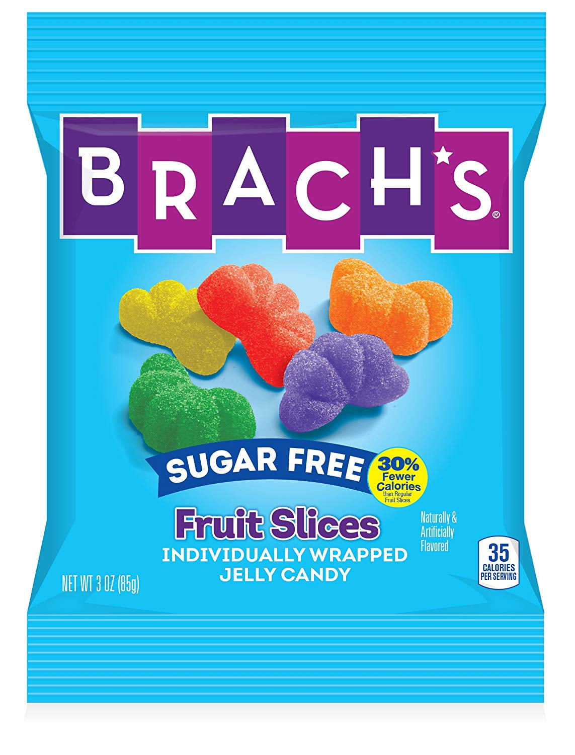 Brachs Sugar Free Fruit Slices Candy, 3 Ounce Peg Bag (Pack of 12)