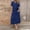 *Navy, variant on ClodeEU Women's Round Neck Short Sleeve Top and Skirt Set ,Casual Solid Color Two Piece Outfit Black,Women's Plus L
